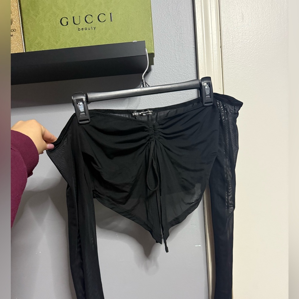 SHEIN Black Elastic Waistband Skirt